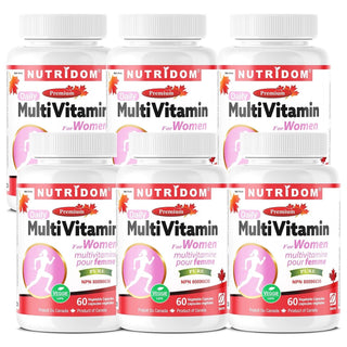 Nutridom Multivitamin for Women, 60 Veggie Capsules - 6 PACK - CAFORIA.CA