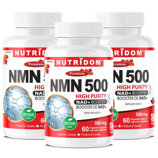 Nutridom NMN 500 60 Veggie Capsules - 3PACK - CAFORIA.CA