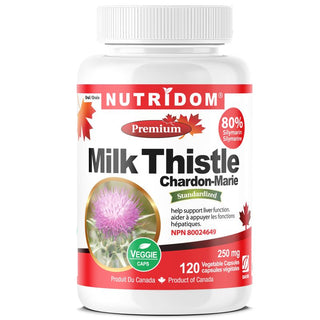 Nutridom Milk Thistle 250mg, 80% Silymarin (120 Capsules)
