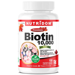 Nutridom Biotin 10,000mcg (150 Capsules)