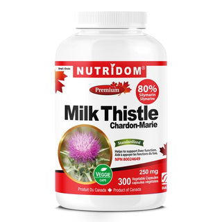Nutridom Milk Thistle 250mg, 80% Silymarin (300 Capsules)