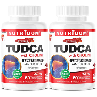 Two bottles of Nutridom Tudca with Choline