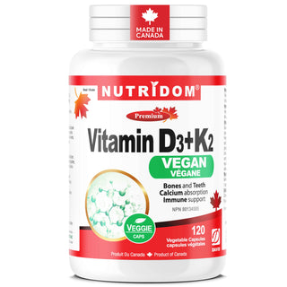 Vegan Vitamin D3 + K2 MK-7 | 1000 IU & 120mcg | Bone & Heart Health