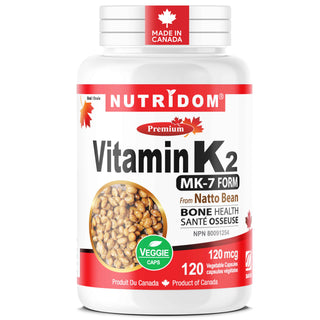 Vitamin K2 120mcg MK-7 | Natto Derived | Bone and Heart Support | 120 Vcaps