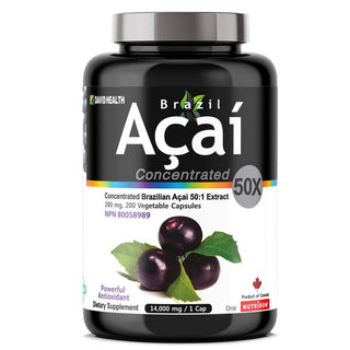 Acai7® Acai Berry 50X 280mg (1,400mg QCE)(200 Capsules)