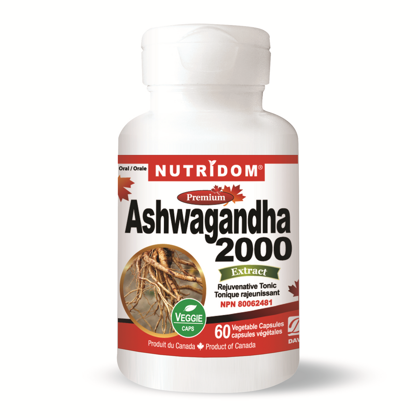 Nutridom Ashwagandha Root Extract 4:1 (60 Veggie Capsules)