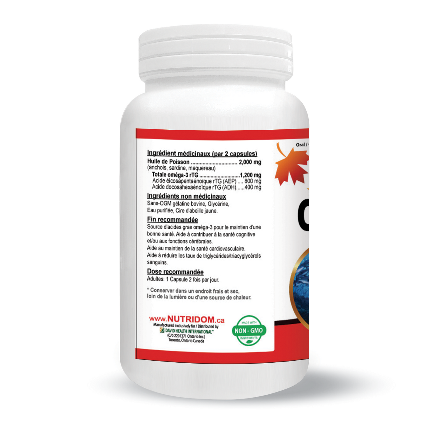 Nutridom RTG Omega-3, Fish Oil (120 Softgels)