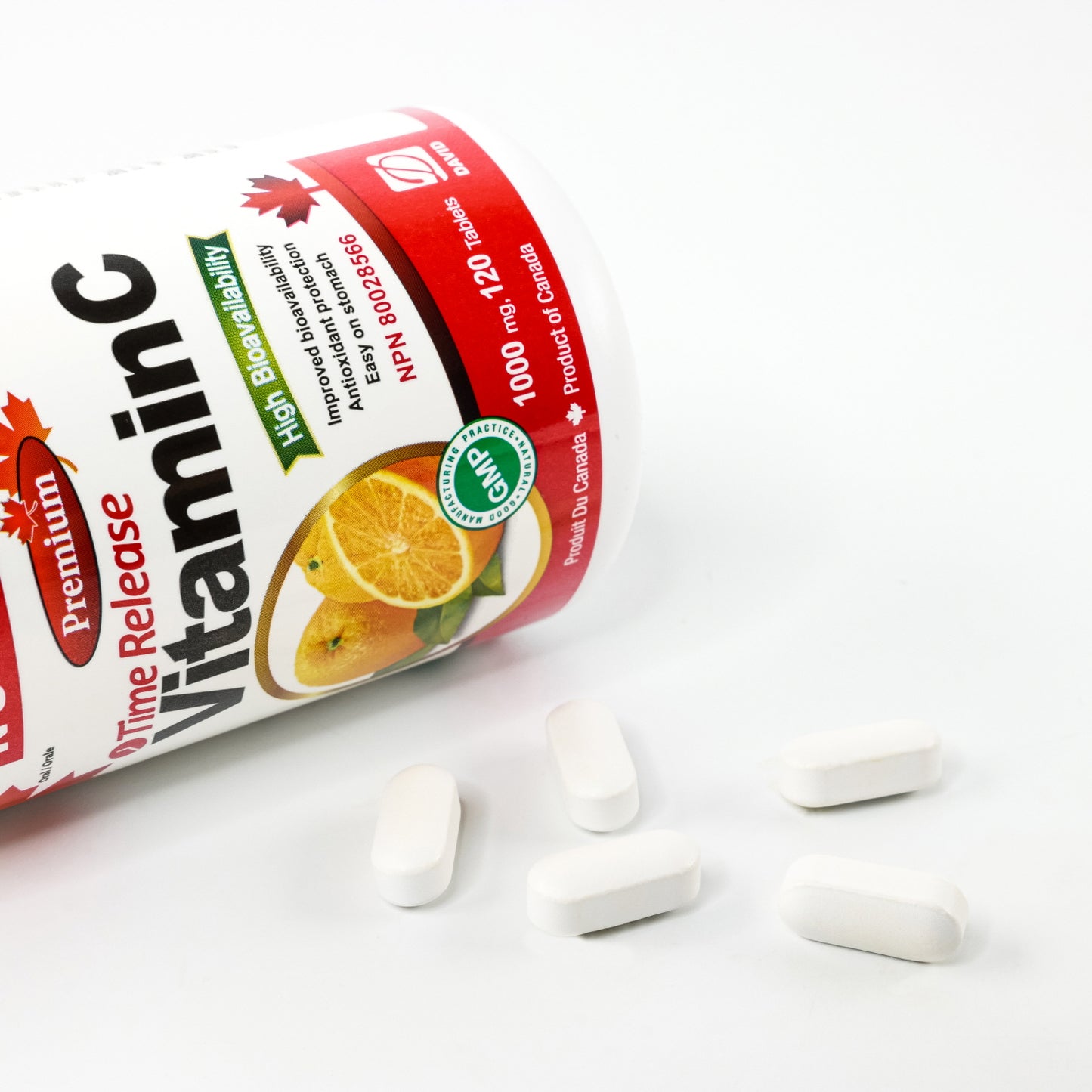 Nutridom Timed-Release Vitamin C 1000mg with Citrus Bioflavonoids & Rose hip (120 Tablets)