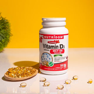 Nutridom Vitamin D3 1,000IU with MCT Oil (500 Softgels)