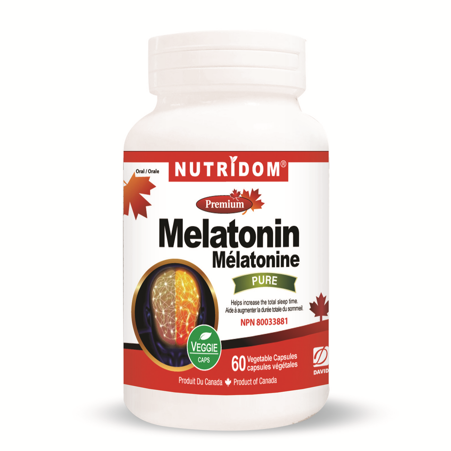 Nutridom Melatonin (60 Veggie Capsules)