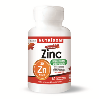 Nutridom Zinc Bisglycinate 30mg (60 Capsules)