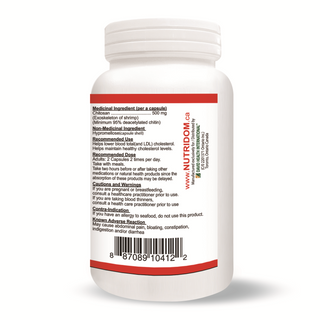 뉴트리돔 북미 키토산 500mg, 95% 아세틸화 키틴(120캡슐)